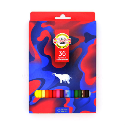 Գունավոր մատիտների հավաքածու Koh-i-Noor, Elephant, 36 գույն
