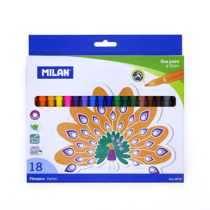 Ֆլոմաստերներ Milan, Fine point, 18 գույն