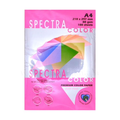 Գունավոր թուղթ SpectraColor, A4, 100 թերթ, Cyber HP Red, IT 350