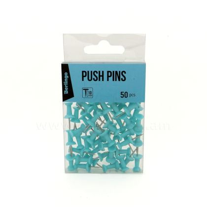 Սնկաձև կոճգամներ Berlingo Push Pins, երկնագույն