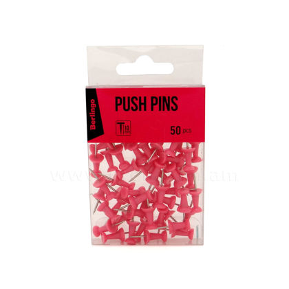 Սնկաձև կոճգամներ Berlingo Push Pins, կարմիր