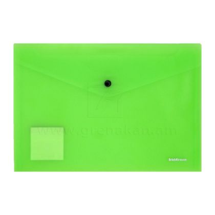 Կոճակով թղթապանակ Erich Krause, A4, կանաչ, 140 մկմ 