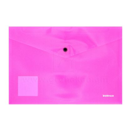 Կոճակով թղթապանակ Erich Krause, A4, վարդագույն, 140 մկմ